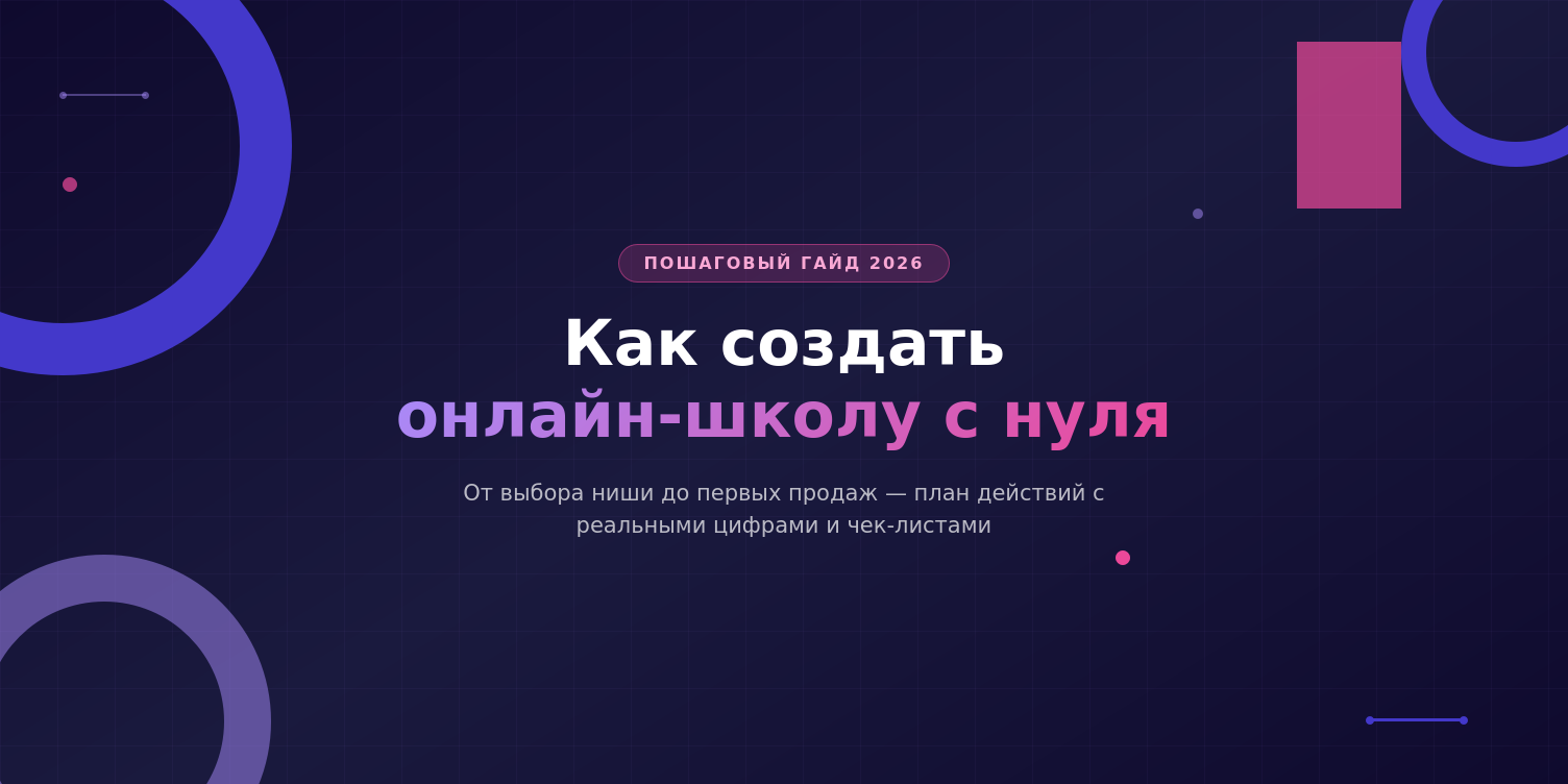 Как создать онлайн-школу с нуля: пошаговый гайд 2026