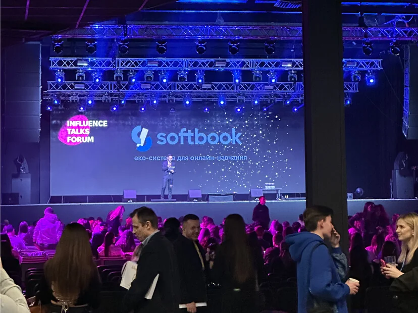 Softbook on the main stage of the Influence Talks Forum