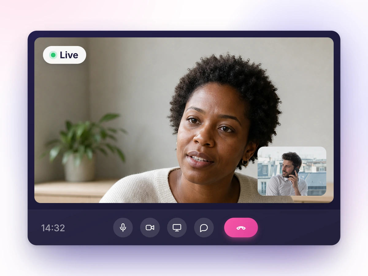 A live call with the Softbook team