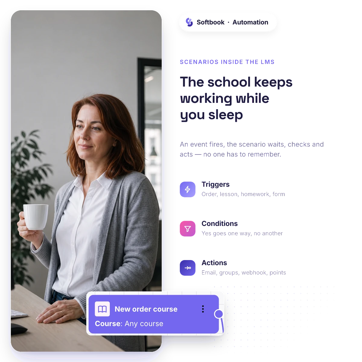 Online school automation in Softbook