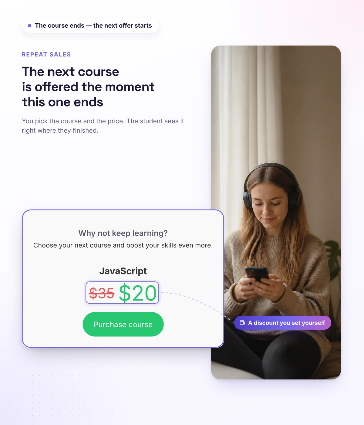 An offer after the course in Softbook
