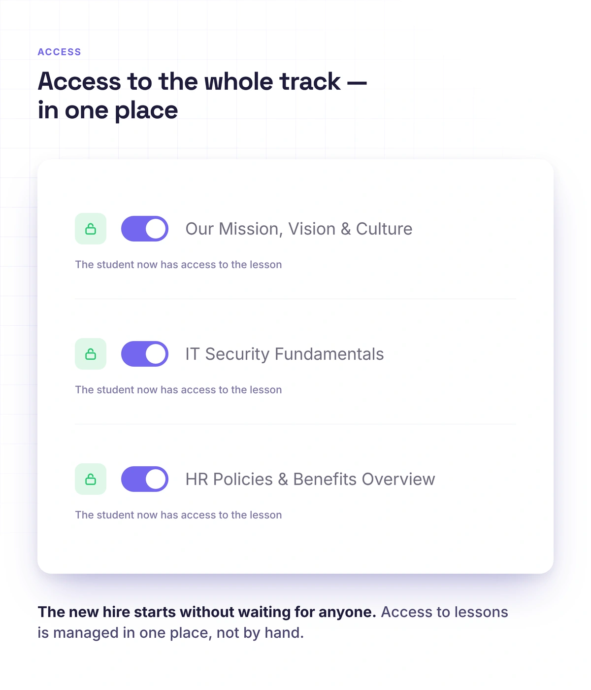 Automatic onboarding track assignment in Softbook